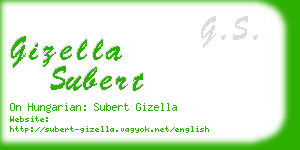 gizella subert business card